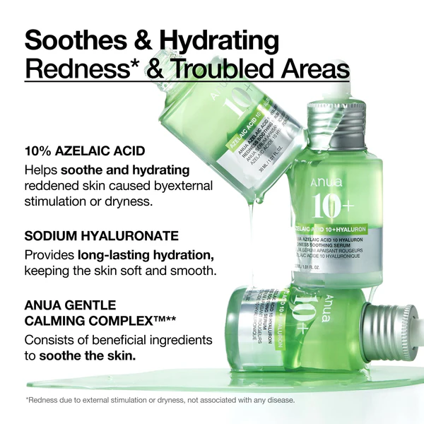 Anua Azelaic Acid 10 Hyaluron Serum | Redness Relief & Pore Care