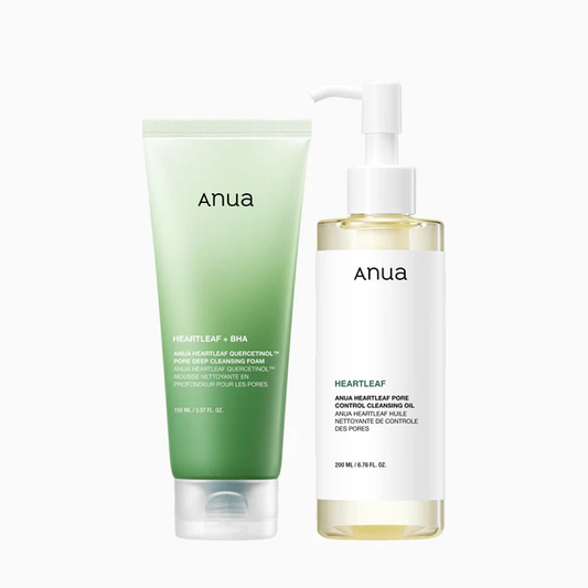 Anua Double Cleansing Duo Set | Deep Pore Cleanse & Hydration Care