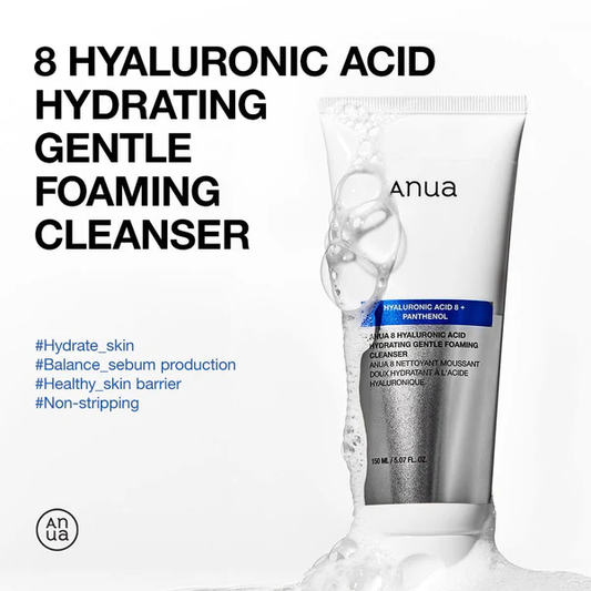 Anua 8 Hyaluronic Acid Hydrating Gentle Foaming Cleanser | Moisture-Rich Deep Cleanse