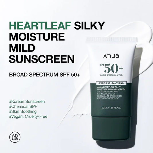 Anua Heartleaf Silky Moisture Mild Sunscreen | Lightweight & Soothing UV Protection