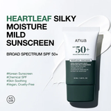 Anua Heartleaf Silky Moisture Mild Sunscreen | Lightweight & Soothing UV Protection