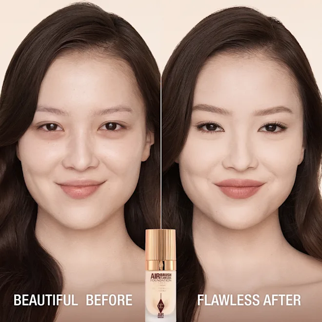 Charlotte Tilbury Airbrush Flawless Foundation | FAIR-1 | Full Coverage, Long-Lasting Matte Finish