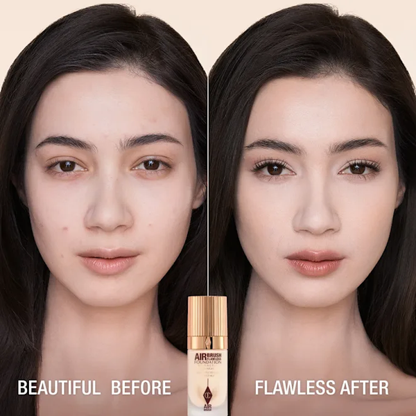 Charlotte Tilbury Airbrush Flawless Foundation | 1-COOL | Full Coverage, Long-Lasting Matte Finish