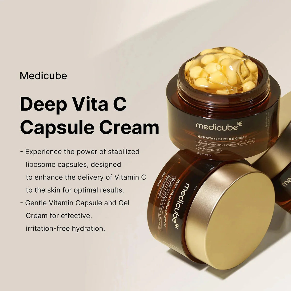 Medicube Deep Vit C Capsule Cream | Brightening & Hydrating